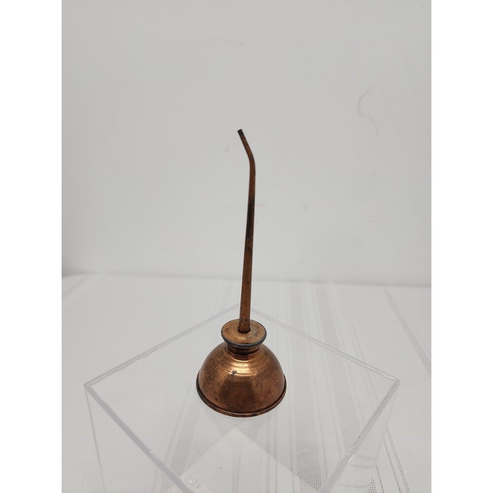 Vintage Copper Finish Thumb Pump Mini Oil Can 5 Inch Precise Drops~Tight Spots